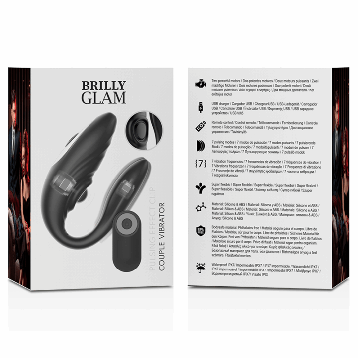 BRILLY GLAM- CONTROLE REMOTO PULSANTE E VIBRATÓRIO DE CASAL