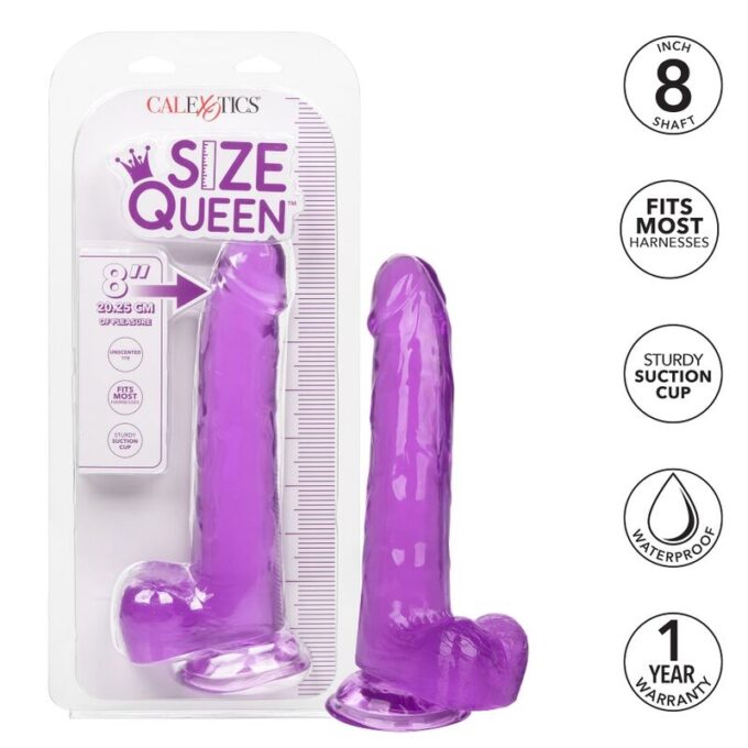 California Exotics - Size Queen Dildo Purple 20.3 Cm