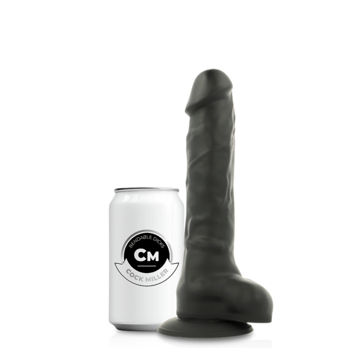 Cock Miller - Harness + Silicone Density Articulable Cocksil Black 19.5 Cm