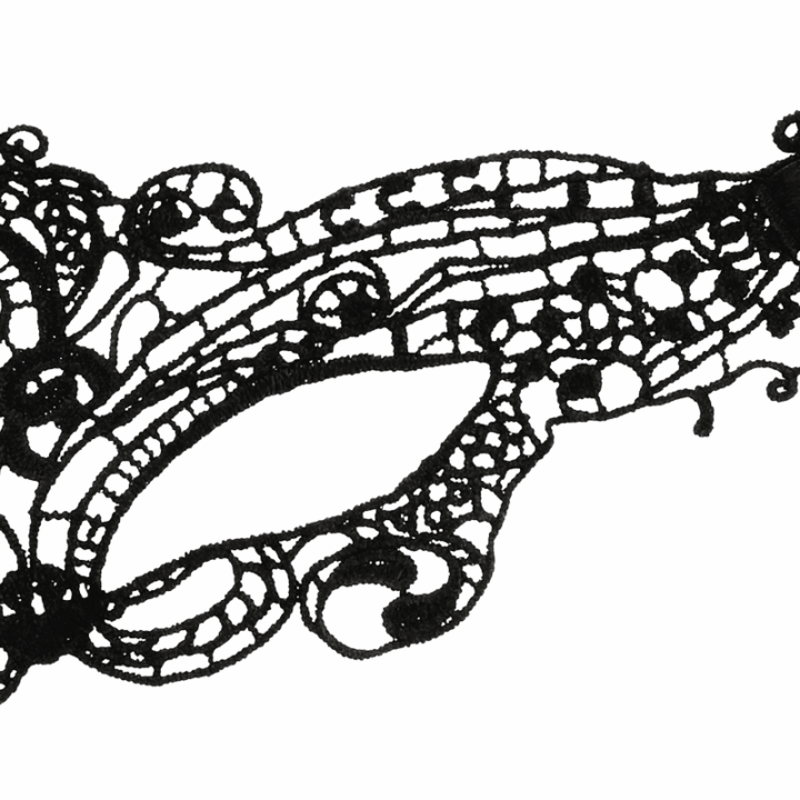 COQUETTE CHIC DESIRE - MSCARA DE RENDA PRETA COM FITA