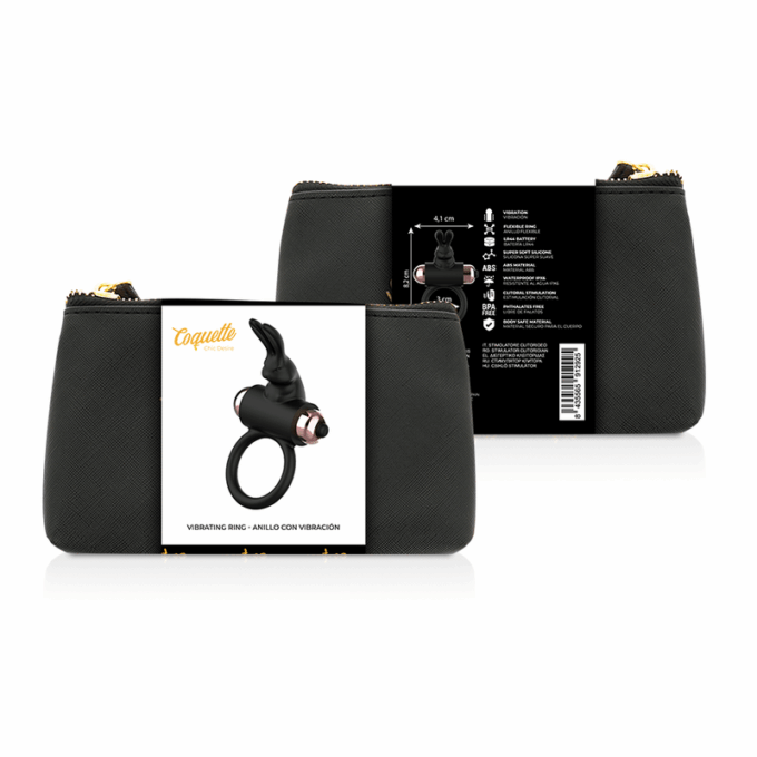 COQUETTE CHIC DESIRE - ANEL COM VIBRADOR PRETO/ OURO