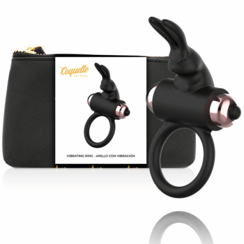 COQUETTE CHIC DESIRE - ANEL COM VIBRADOR PRETO/ OURO