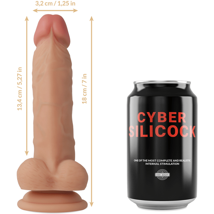 Cyber Silicock - Jude Ultra Realistic Soft Liquid Silicone 18 Cm -o- 3.2 Cm