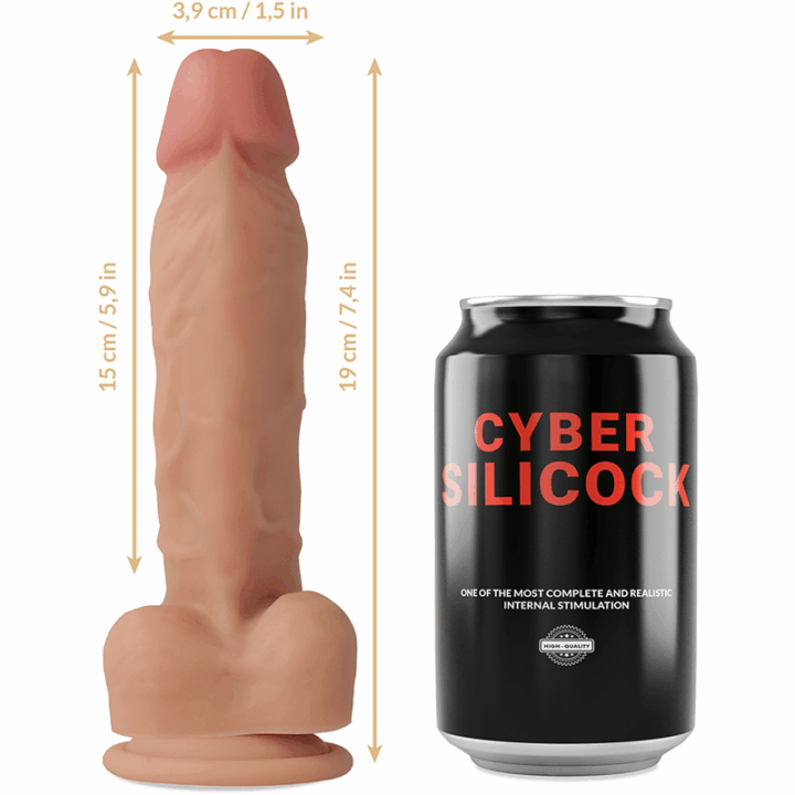CYBER SILICOCK - OLIVER ULTRA REALISTIC SOFT LIQUID SILICONE 19 CM -O- 3.9 CM