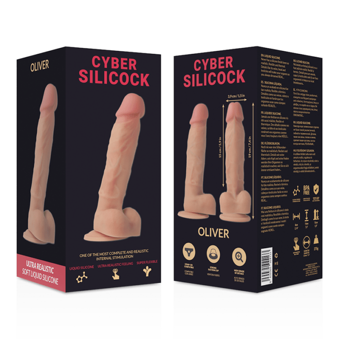 Cyber Silicock - Oliver Ultra Realistic Soft Liquid Silicone 19 Cm -o- 3.9 Cm