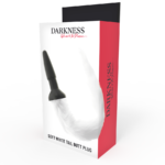 Darkness - Silicone Anal Plug With White Tail