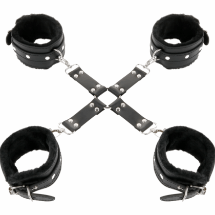 DARKNESS - ALGEMAS DE COURO PARA PÉS E MÃOS PRETAS