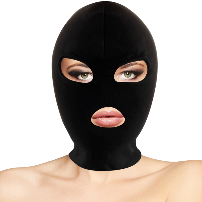 Darkness - Bdsm Submission Mask Mouth And Eyes Black