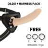 Delta Club - Toys Harness + Dong Flesh Silicone 17 Cm -o- 3 Cm