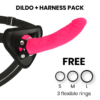 Delta Club - Toys Harness + Dong Pink Silicone 20 Cm -o- 4 Cm