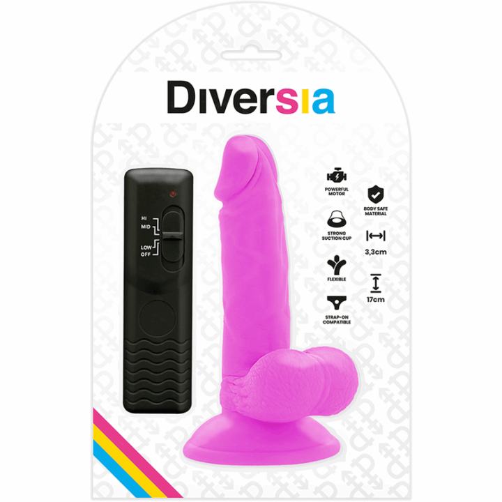 DIVERSIA - FLEXÍVEL VIBRATÓRIO ROXO 17 CM -O- 3.3 CM