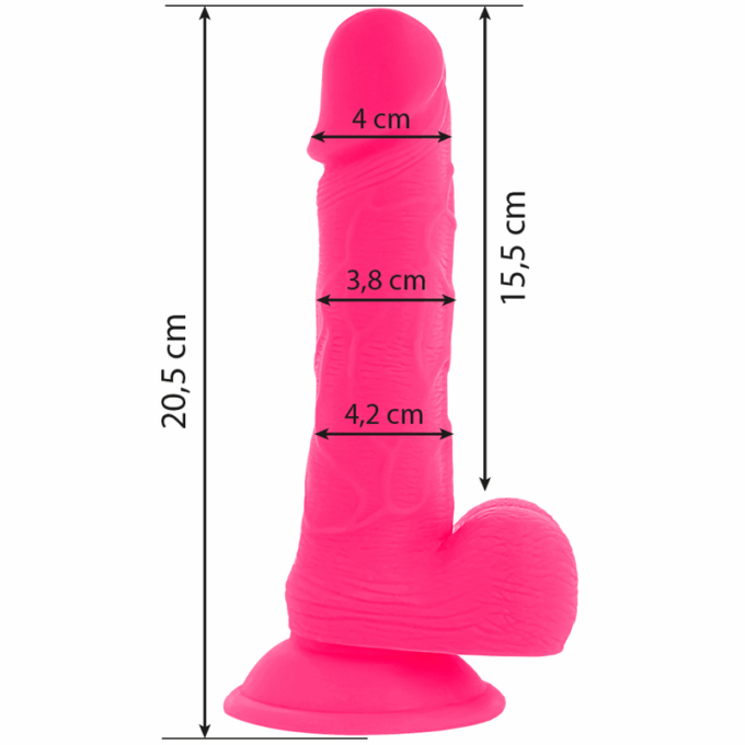 DIVERSIA - VIBRAO FLEXÍVEL DIVERSIA ROSA 20.5 CM -O- 4.2 CM
