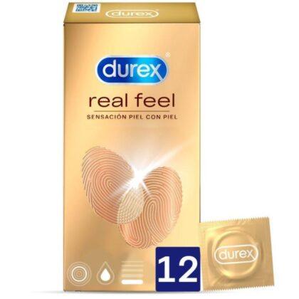 DUREX - CAMISINHAS REAL FEEL SEM LÁTEX 12 UNIDADES