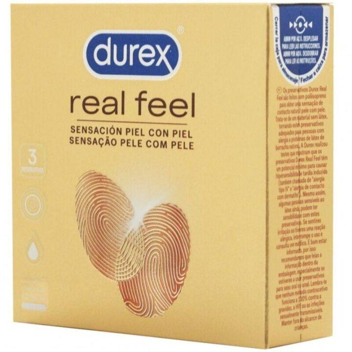 DUREX - PRESERVATIVOS REAL FEEL 3 UNIDADES