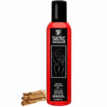 EROS-ART - ÓLEO DE MASSAGEM TÂNTRICA NATURAL E CANELA AFRODISÍACO 100 ML