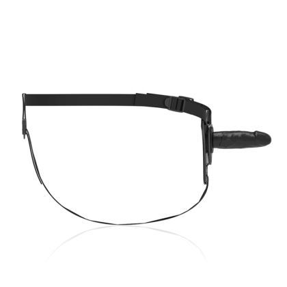 FETISH SUBMISSIVE HARNESS - SILICONE PRETO REALISTA 15 CM