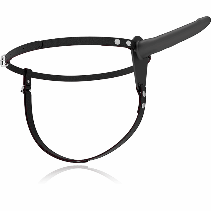 FETISH SUBMISSIVE HARNESS - VIBRADOR SILICONE PRETO 15 CM