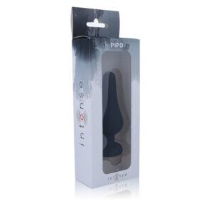 INTENSE - PLUG ANAL PIPO L SILICONE PRETO 13 CM