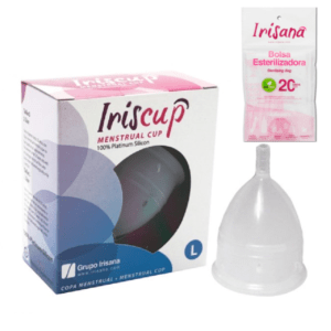 IRISCUP - LARGE PINK MONTH CUP + FREE STERILIZER BAG