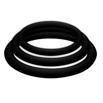 Joydivision Potenzduo - Plus 3 Black Rings Set - S, M, L