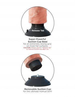 KING COCK - 20.32 CM VIBRATING COCK FLESH