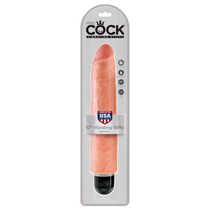 King Cock - 25.4 Cm Vibrating Stiffy Flesh