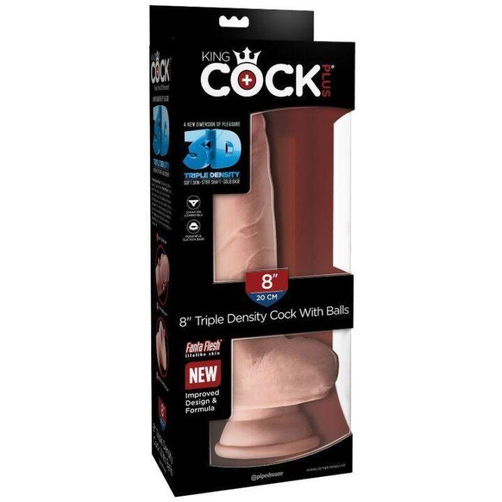 KING COCK - DILDO TRIPLA DENSIDADE 18.4 CM