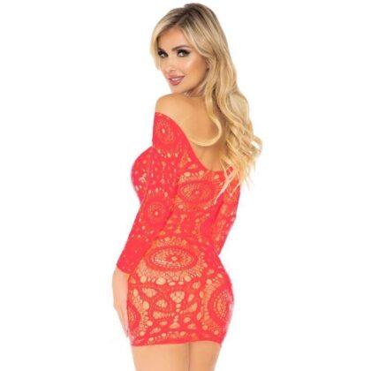LEG-AVENUE-DRESSES-LEG-AVENUE-CROCHET-LACE-LONG-SLEEVE-MINI-DRESS-CORAL-ONE-SIZE-1