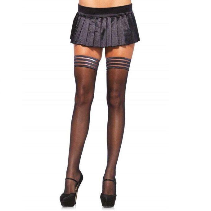LEG AVENUE - MEIAS FISHNET COM COSTURA TRASEIRA EFEITO REDEMOINHO