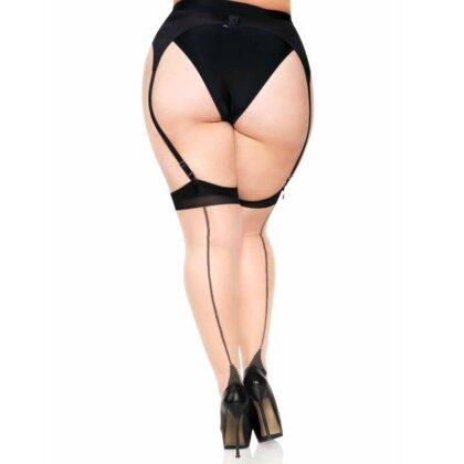 LEG-AVENUE-HOSIERY-PLUS-LYCRA-SHEER-2-TONE-THIGH-HIGH-WITH-BACKSEAM-AND-CUBAN-HEEL-1