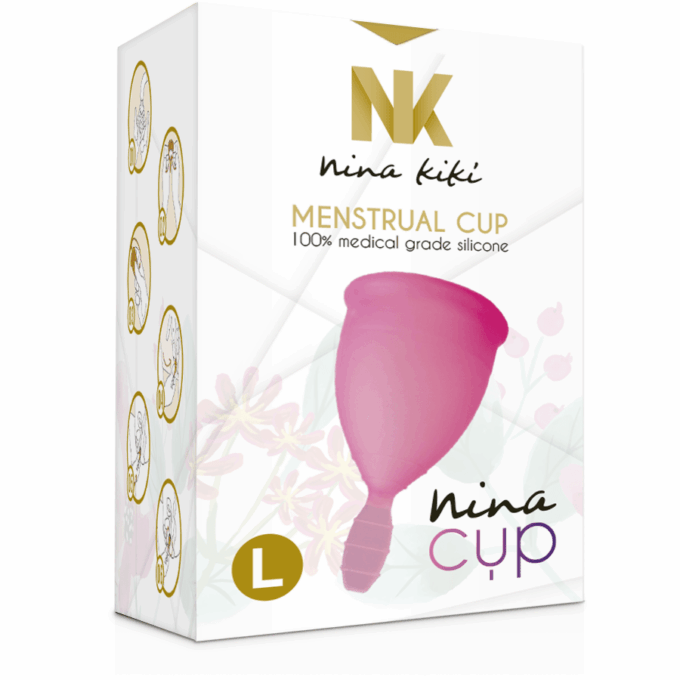 NINA KIKÍ - COPO MENSTRUAL ROSA - TAMANHO L