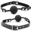 Ohmama Fetish - Silicone Ball Gag With Leather Belt (padlock Included)