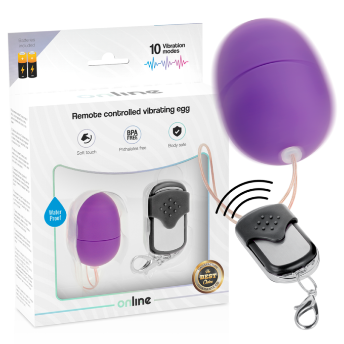 Online - Remote Control Vibrating Egg S Purple