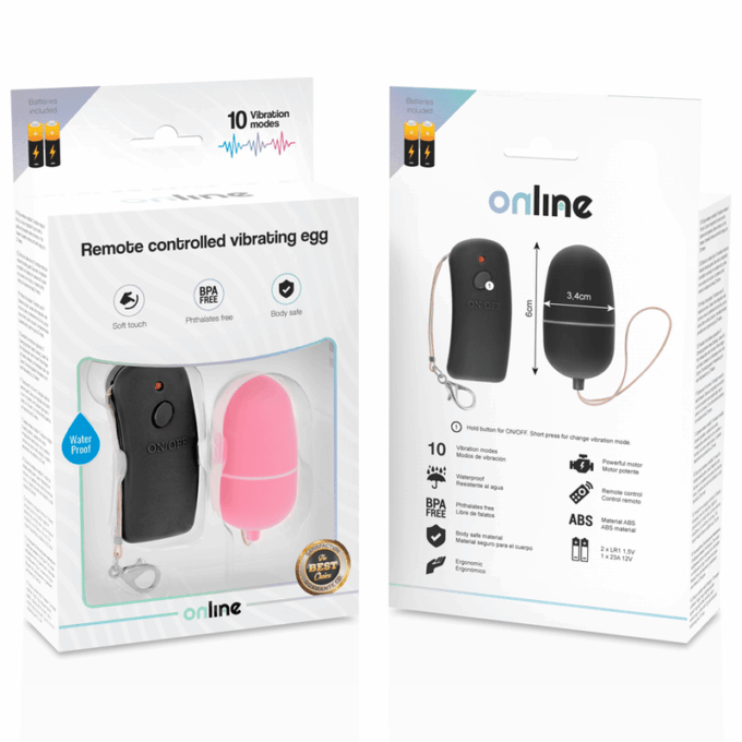 ONLINE - OVO VIBRANTE COM CONTROLE REMOTO PRETO
