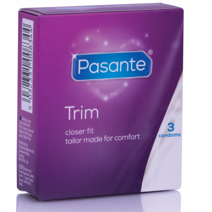Pasante - Thin Trim Ms Thin Condom 3 Units