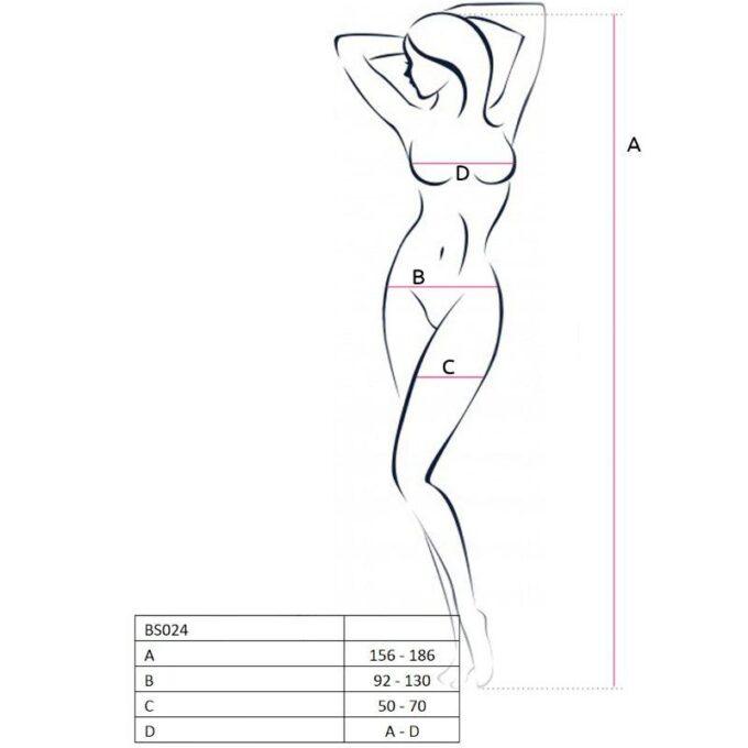 PASSION - WOMAN BS024 BODYSTOCK BRANCO TAMANHO ÚNICO