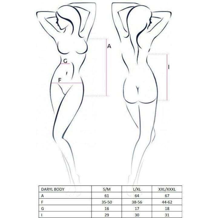 PASSION - MULHER DARYL TEDDY PRETO TAMANHO S/M