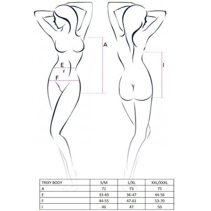 PASSION - WOMAN TRIXY TEDDY PRETO TAMANHO L/XL