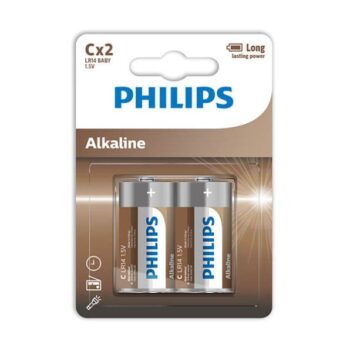 Philips - Alkaline Batteries C Lr14 Blister*2