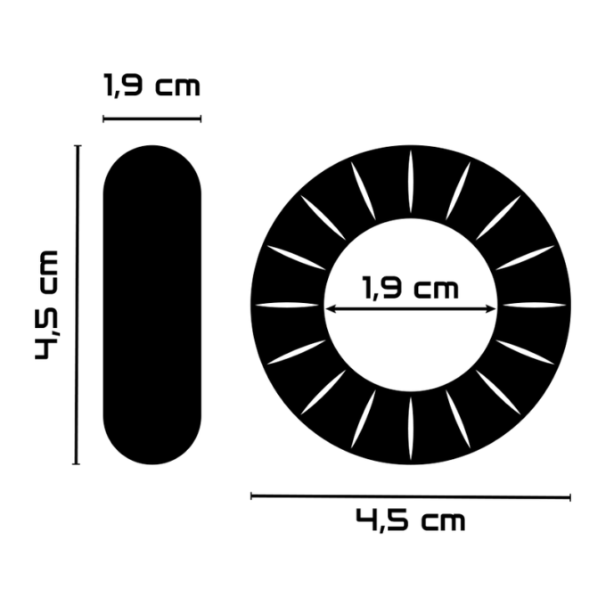 Powering- Super Flexible And Resistant Penis Ring 4.5cm Pr07 Clear