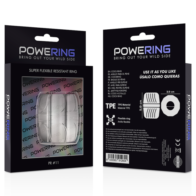 Powering - Super Flexible And Resistant Penis Ring 5 Cm Pr11 Clear