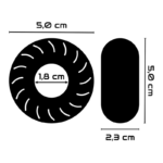 Powering - Super Flexible And Resistant Penis Ring 5cm Pr08 Black