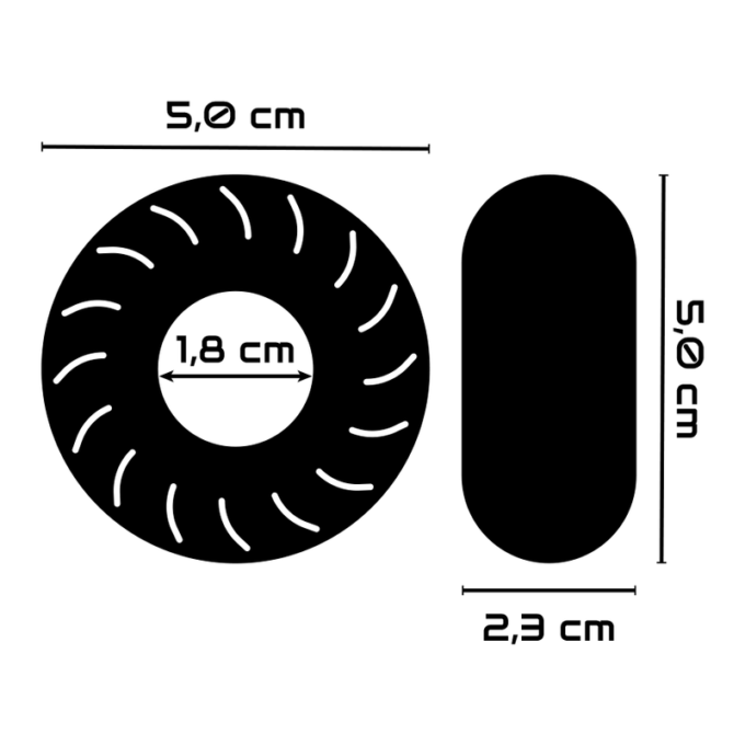 Powering - Super Flexible And Resistant Penis Ring 5cm Pr08 Black