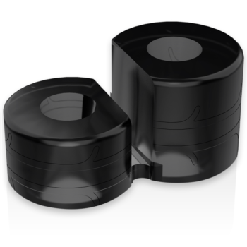Powering - Super Flexible And Resistant Double Penis Ring Pr09 Black