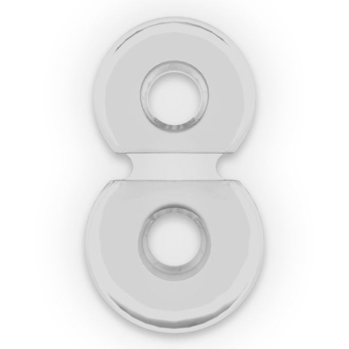 Powering - Super Flexible And Resistant Double Penis Ring Pr09 Clear