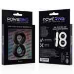 Powering - Super Flexible And Resistant Penis And Testicle Ring Pr12 Black