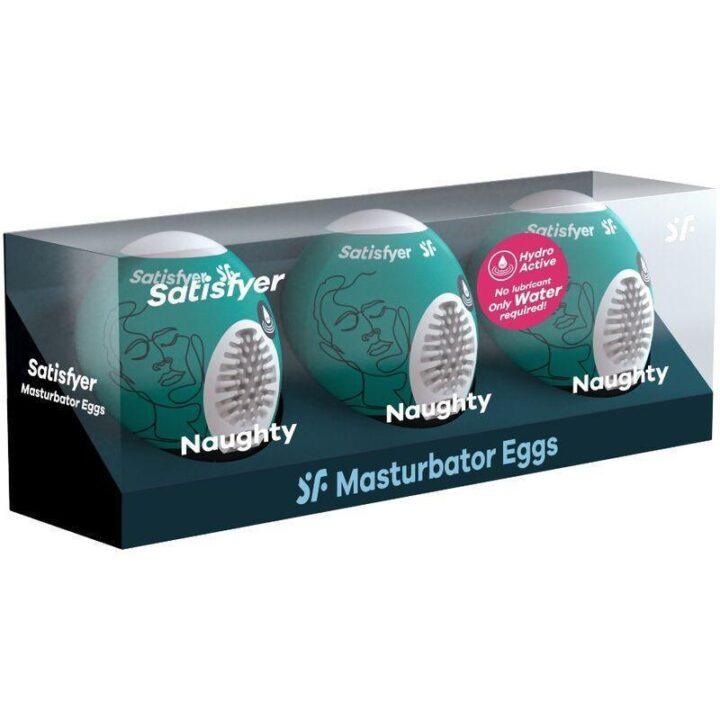 SATISFYER - 3 OVOS MASTURBADOR NAUGHTY