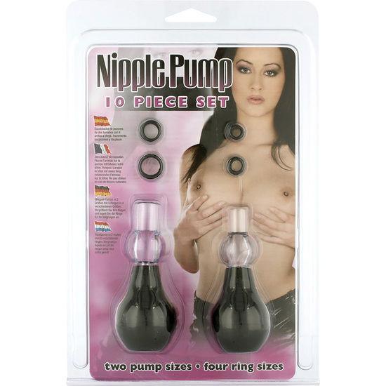 SEVEN CREATIONS - KIT DE SUCÇÃO DE MAMILOS COM 10 PEÇAS