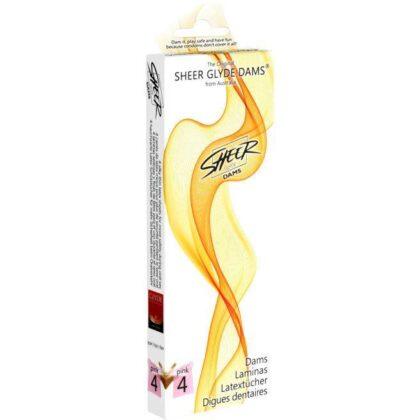 SHEER GLYDE - DAMS LAMINAS LÁTEX SEXO ORAL MORANGO