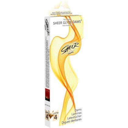 SHEER GLYDE - DAMS LAMINAS LÁTEX SEXO ORAL BAUNILHA
